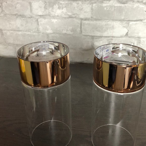 Metallic & glass candle holders - Picture 2 of 4